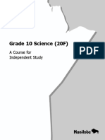 Grade 10 Science 20F