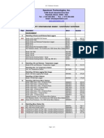 Spectrum Price List - 2011