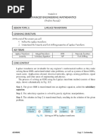 Advanced Engineering Mathematics (Prelim Period) : Module in