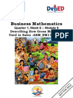 Business Mathematics: Quarter 1, Week 6 - Module 9 Describing How Gross Margin Is Used in Sales - ABM - BM11BS-Ih-4