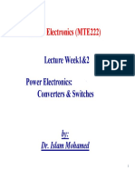 Power Electronics (MTE222) : Lecture Week1&2