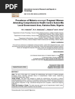 Prevalence of Malaria Pregnant Women Attending Comprehensive Health Centre Dutsin-Ma Local Government Area, Katsina State, Nigeria