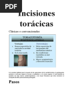 Incisiones Torácicas