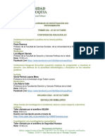 Programación Oficial Jornadas de Investigación 2021 Escuela de Semilleros