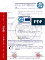 Certificate of Compliance: Certificate's Holder: Suzhou Zhaochang Electronic Technology Co.,Ltd