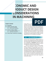 Economic and Product Design Considerations in Machining: Chapter Contents