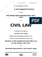 Civil Law: Questions and Suggested Answers