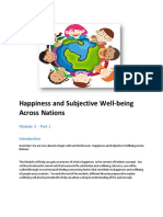 Happiness and Subjective Well-Being Across Nations: Module 3 - Part 1