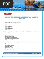 Vertientes Hidrográficas Occidental - Oriental - Altiplano: Cuarto Tema