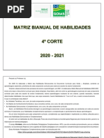 Matriz Bianual de Habilidades 2020-2021 Ensino Fundamental 4º Corte