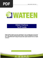 WiMAX Platform Tariff Guide