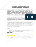 Acta de Aprobacion de Reglamento de Elecciones - Maria Jesus