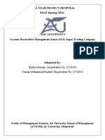 Management of Accounts Receivables - Proposal