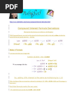 Compound Interest Formula Derivations