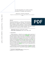 Circulant Decomposition of A Matrix and The Eigenvalues of Toeplitz Type Matrices