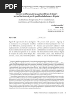 Diseños Institucionales y (Des) Equilibrios de Poder: Las Instituciones de Participación Ciudadana en Disputa