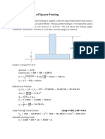 Plate No. 5 Design of Square Footing: Effective Soil Pressure