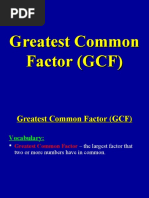 Greatest Common Factor