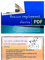 Resource Requirement Planning