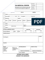 Patient Data Sheet: P A T I E N T