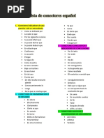 Lista de Conectores Español