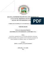 Escuela Superior Politécnica de Chimborazo: Facultad de Administración de Empresas Escuela de Contabilidad Y Auditoría