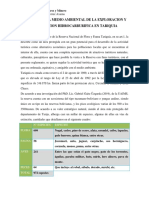 Problematica Medioambiental de La Exploracion y Explotacion Hidrocraburifera en Tariquia