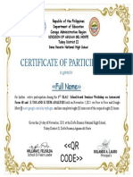 Certificate of Participation