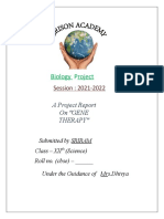 Biology Project: Session: 2021-2022