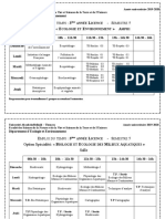 Département D'ecologie Et Environnement S1 2019.2020