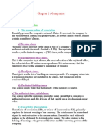 Chapter 2: Companies: 1. The Memorandum of Association