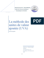 La Méthode Des Unités de Valeur Ajoutée