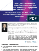 Workforce Challenges For Nursing and Other Allied Care Professionals in A Post Pandemic World. Rebuilding Engagement and Resiliency