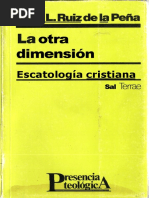 Ruiz de La Peña, J. L. - La Otra Dimensión