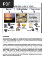 Clasidicacion de Las Rocas