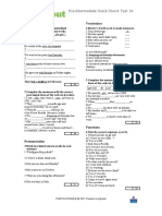 Pre-Intermediate Quick Check Test 1A: Grammar Vocabulary