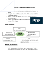 Class Vi Ls. 4 Dokur - A Village On The Plateau - Notes