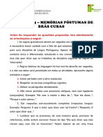 Memórias Póstumas de Brás Cubas Atividades - em PDF