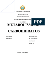 Bioenergética y Metabolismo de Carbohidratos