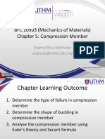 BFC 20903 (Mechanics of Materials) Chapter 5: Compression Member