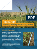 Aqua Crop, The Crop Water Productivity Model