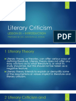 Literary Criticism Lesson 01 Introduction