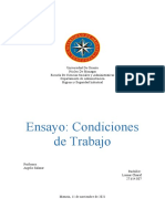 Condiciones de Trabajo Ensayo