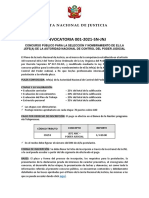 Convocatoria 001-2021-SN-JNJ