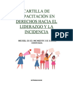 Cartilla de Capacitación en Derechos Hacia El Liderazgo y La Incidencia