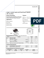 Fdc658Ap: Single P-Channel Logic Level Powertrench Mosfet - 30V, - 4A, 50M