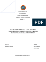 Valoración Integral A Una Anciana, Tomando Como Referencia Los Patrones Funcionales de Marjory Gordon