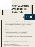 Aula 5 - DIMENSIONAMENTO DE UMA REDE DE ESGOTOS (REVISÃO)