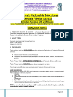 CONVOCATORIA GR Nal Selecciones y Selectivo Nacional FUTUROS TALENTOS 2021