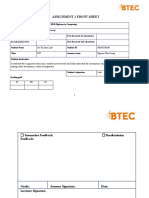 Assignment 1 Front Sheet: Qualification BTEC Level 5 HND Diploma in Computing Unit Number and Title Submission Date